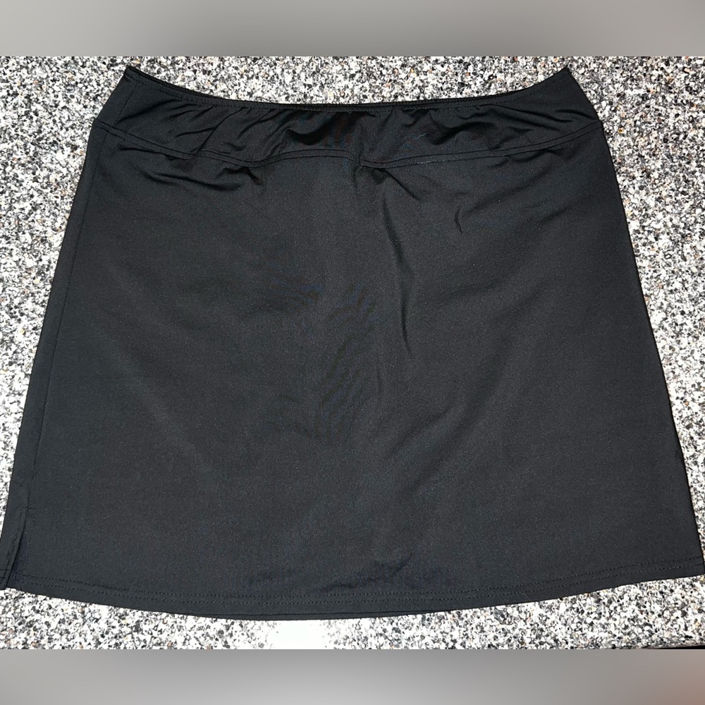 Black A-Line Mini Skorts for Casual Wear